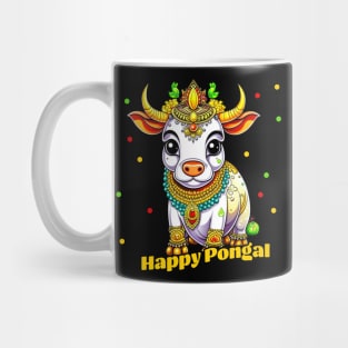 Kawaii Pongal Decorated Cow Mug